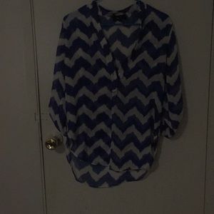 Blue & white blouse mesh